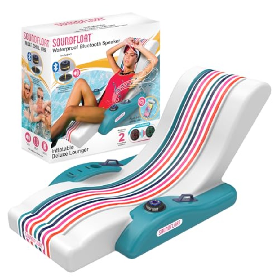 Bluetooth Speaker Waterproof - Inflatable Pool Lounger with Bluetooth IPX7