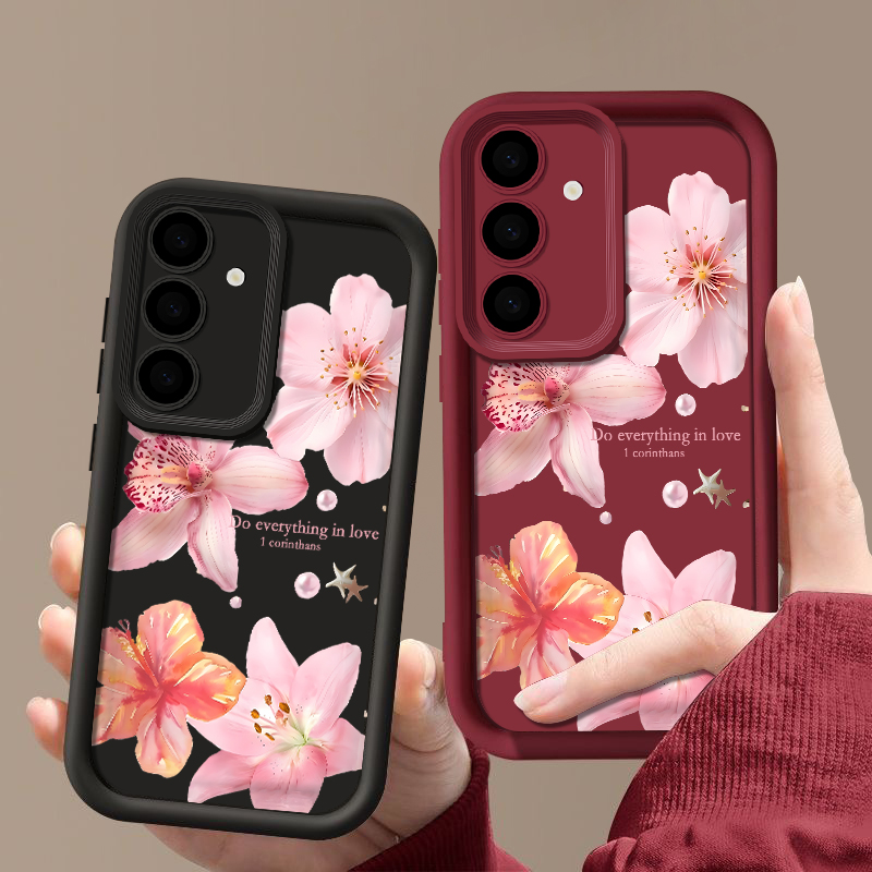 Pink Flowers Phone Case For Sa - Samsung Galaxy A55 review and price